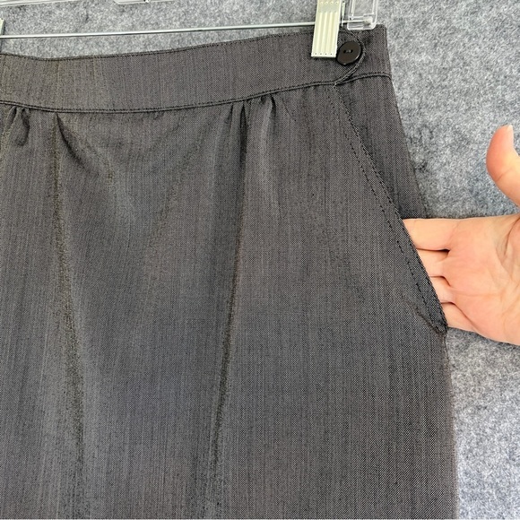 MARE SPORT Vintage Wool & Silk Midi Skirt Lined Pockets SIze Italy 46 / US 10 - Picture 8 of 8